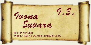 Ivona Suvara vizit kartica